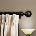 Kd Encimera 1.5 in. Serena Curtain Rod with 28 to 48 in. Extension, Cocoa KD3182924